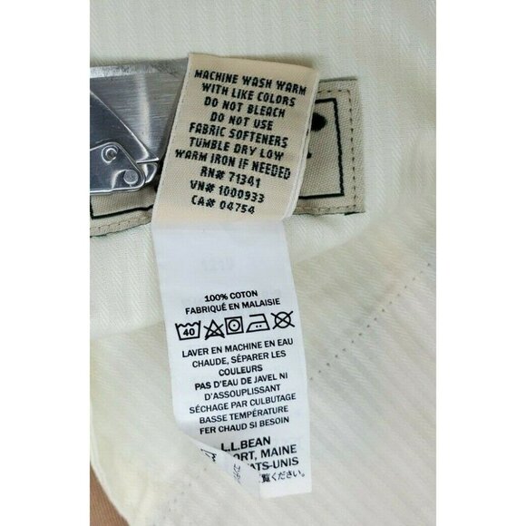 L.L. Bean WF Dress Chino Plain Front Classic Fit 17 Waist %100 Cotton Pants - Picture 9 of 12